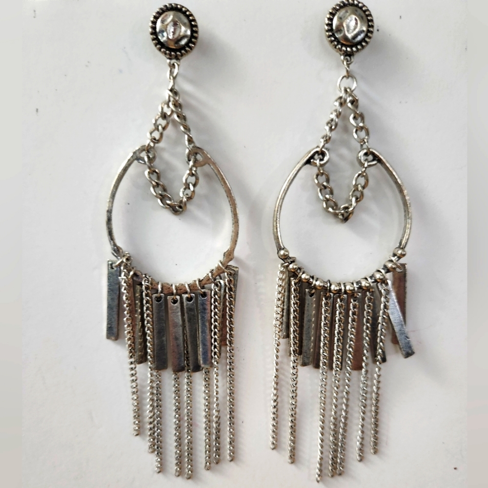 Custom Made Silver HoBo Earrings
